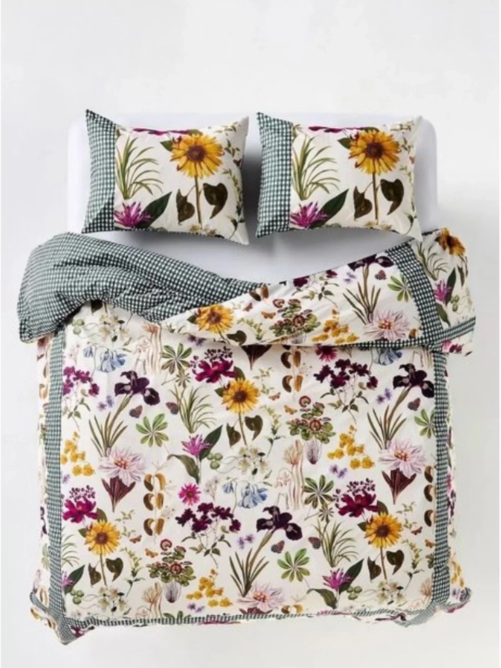 Anthropologie Organic Cotton Printed Percale Duvet Collection, King